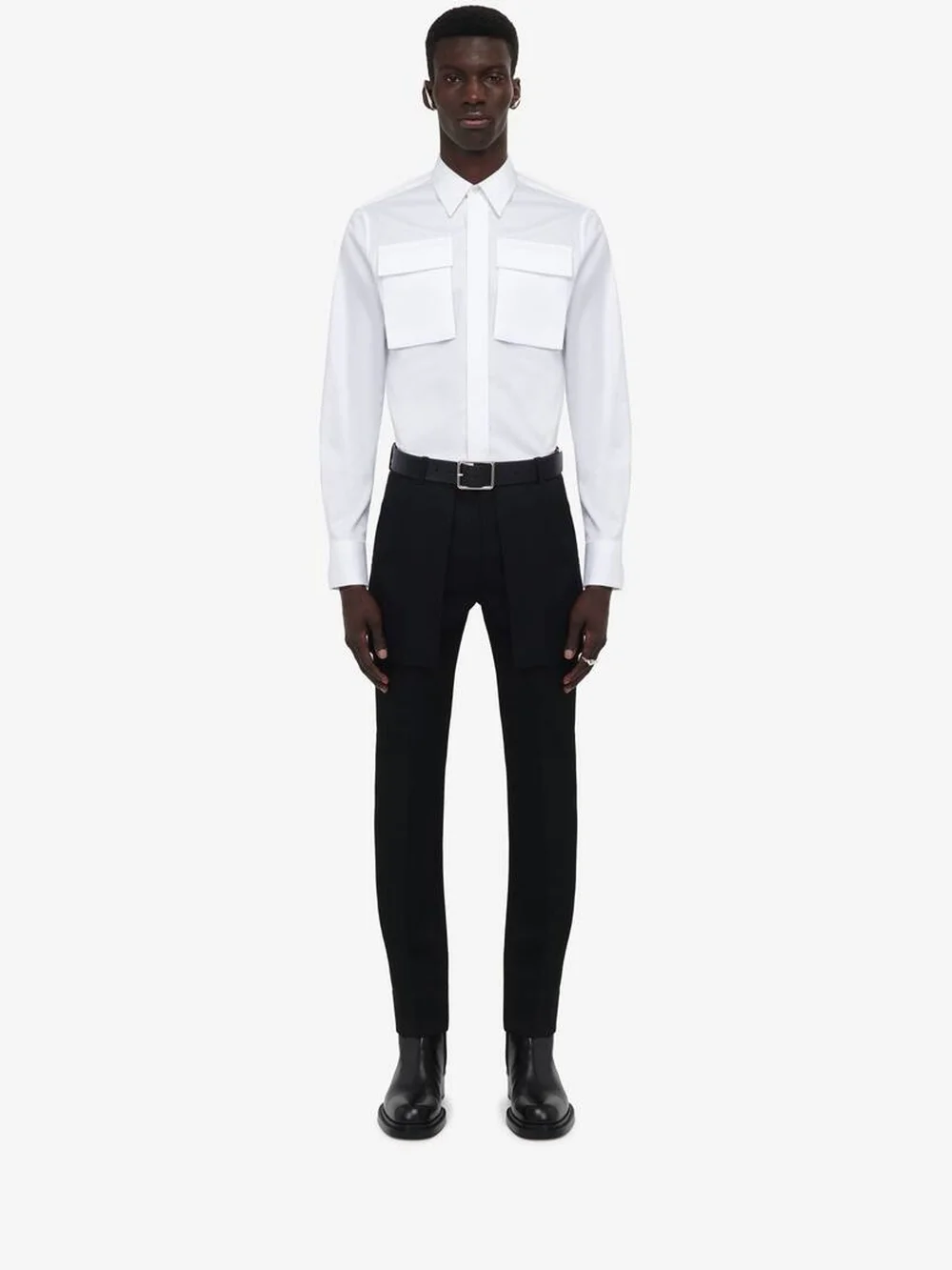Alexander McQueen Tailored Trousers with Exposed Pockets